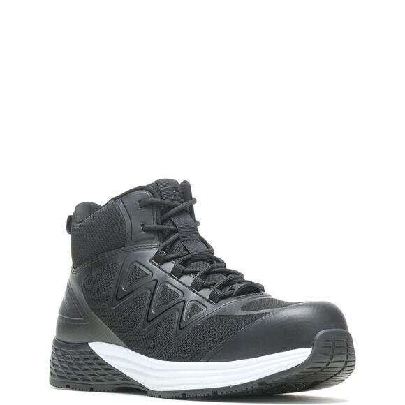 Bates Mens Rush Mid Work Composite Toe Black Boots (NWT) - Picture 2 of 5